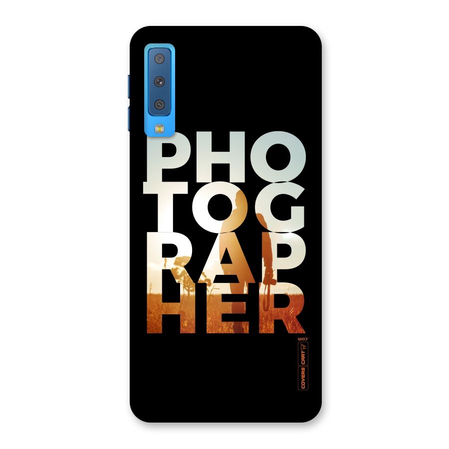 Photographer Typography Back Case for Galaxy A7 (2018)