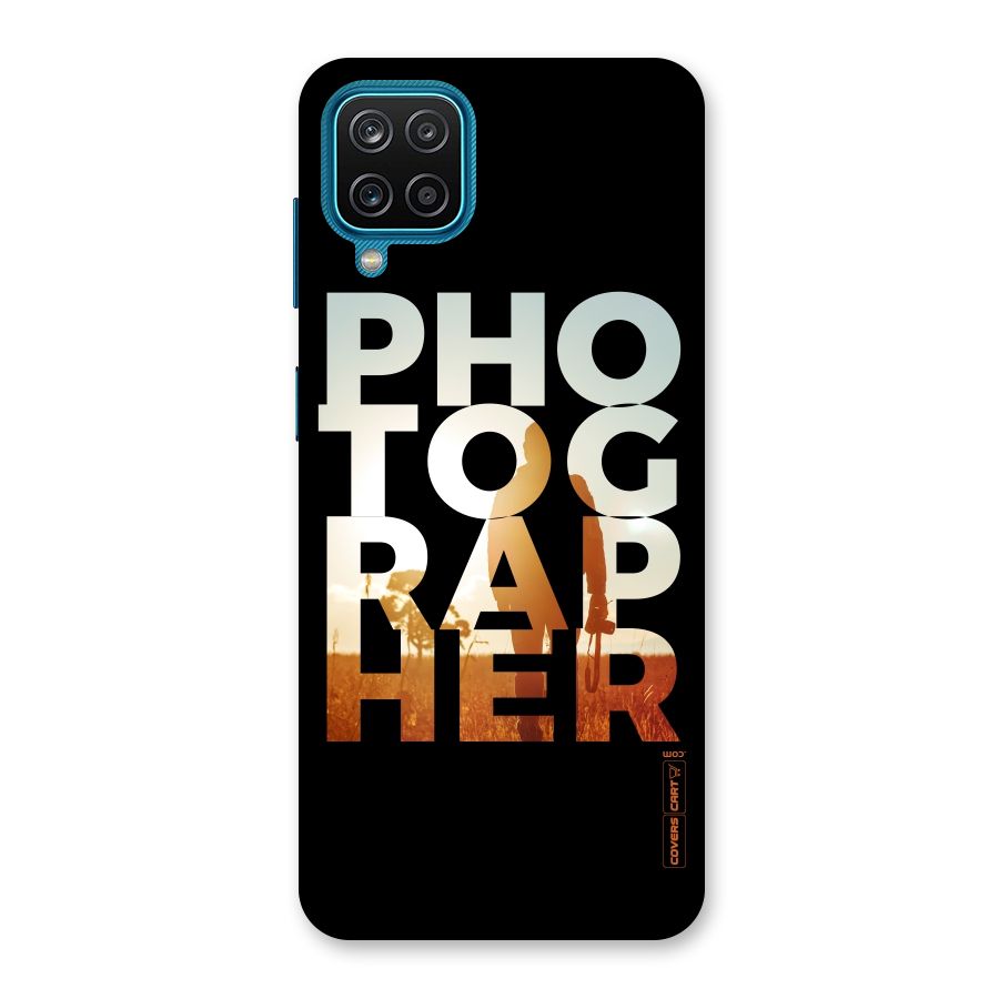 Photographer Typography Back Case for Galaxy F12