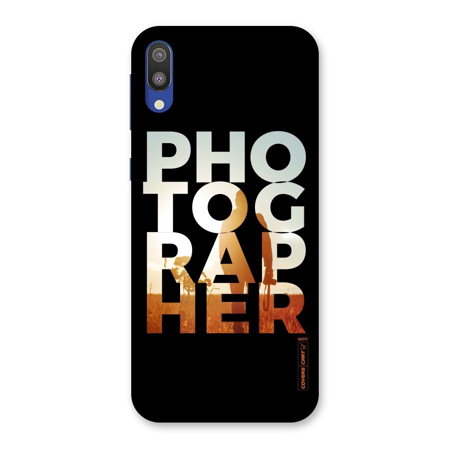 Photographer Typography Back Case for Galaxy M10