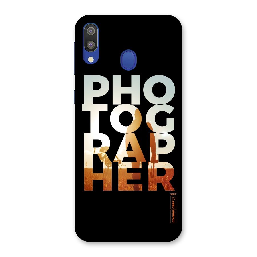 Photographer Typography Back Case for Galaxy M20