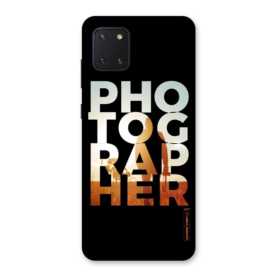 Photographer Typography Back Case for Galaxy Note 10 Lite