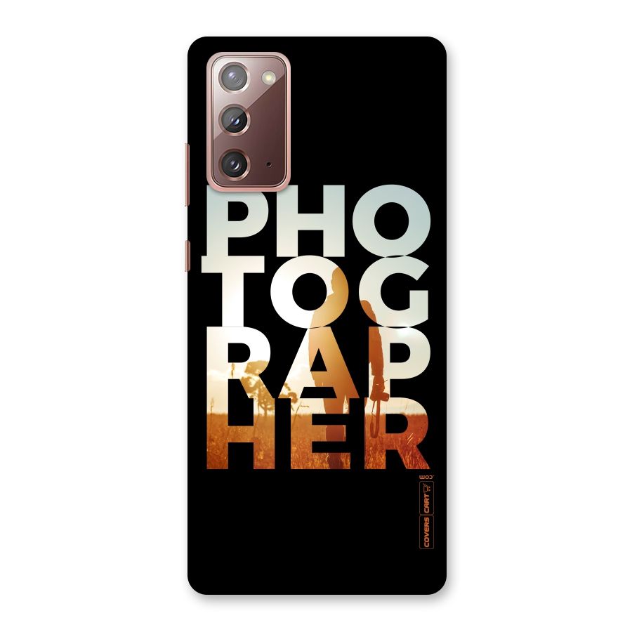 Photographer Typography Back Case for Galaxy Note 20