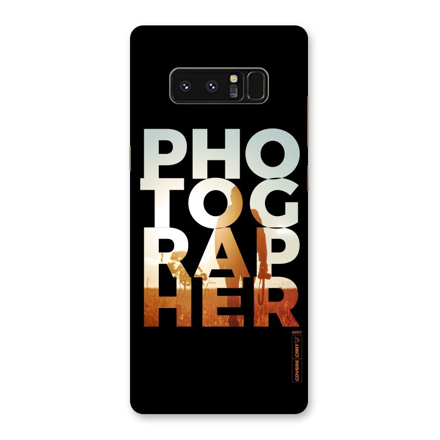 Photographer Typography Back Case for Galaxy Note 8