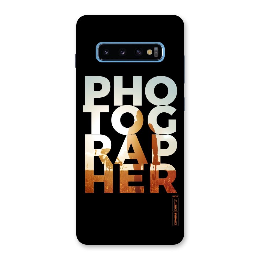 Photographer Typography Back Case for Galaxy S10 Plus