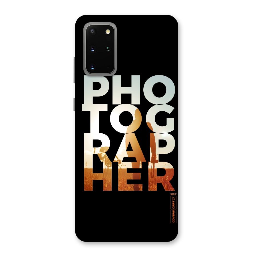 Photographer Typography Back Case for Galaxy S20 Plus