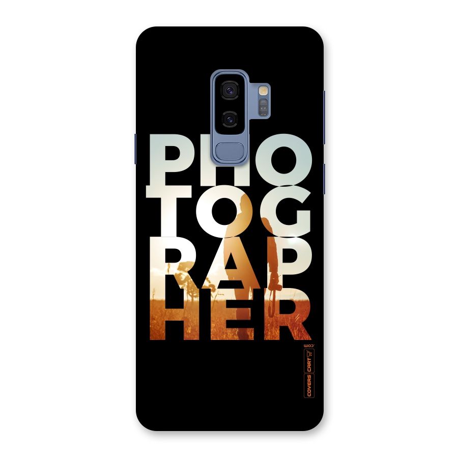 Photographer Typography Back Case for Galaxy S9 Plus