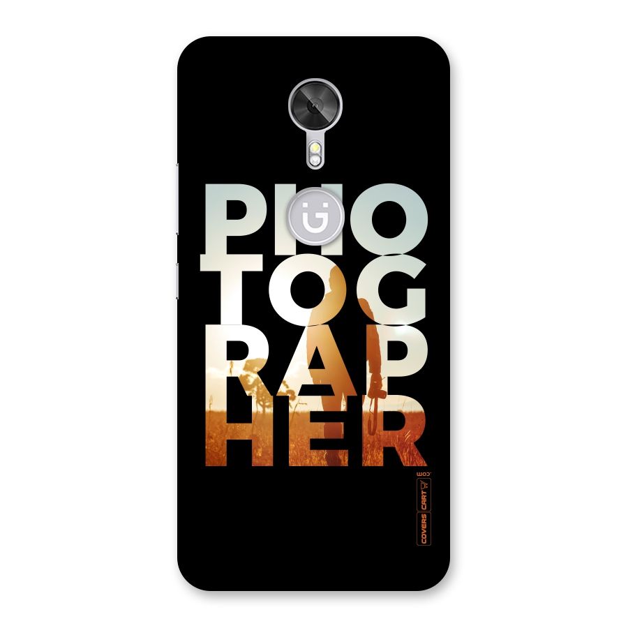 Photographer Typography Back Case for Gionee A1