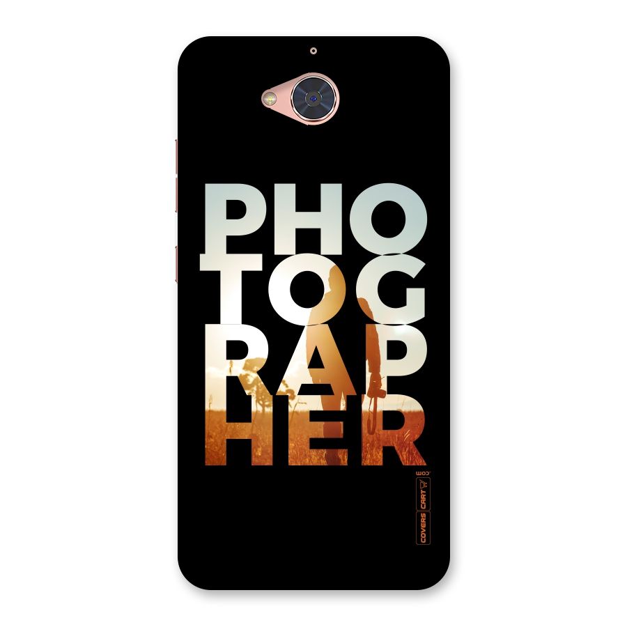 Photographer Typography Back Case for Gionee S6 Pro