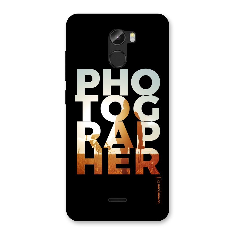 Photographer Typography Back Case for Gionee X1