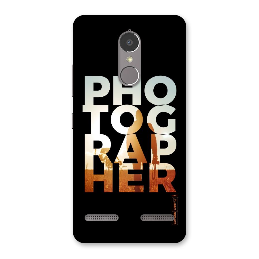 Photographer Typography Back Case for Lenovo K6 Power