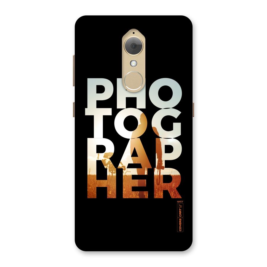 Photographer Typography Back Case for Lenovo K8