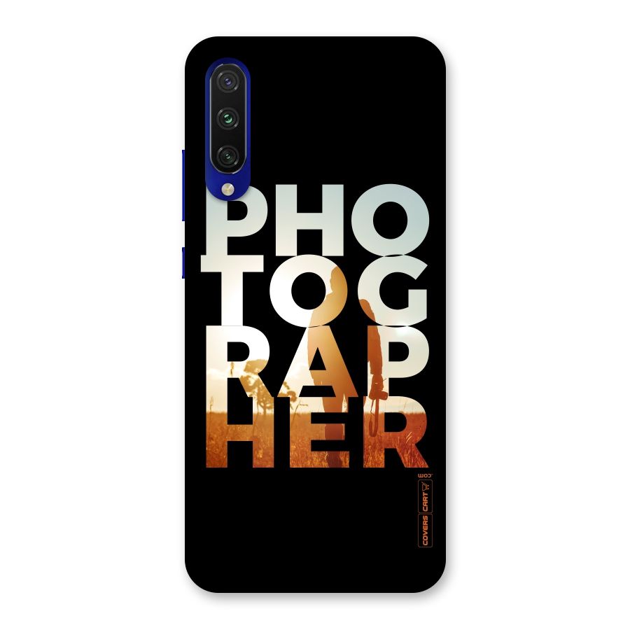Photographer Typography Back Case for Mi A3