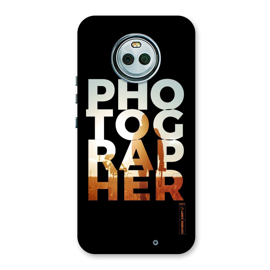 Photographer Typography Back Case for Moto X4