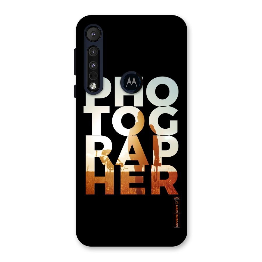 Photographer Typography Back Case for Motorola One Macro