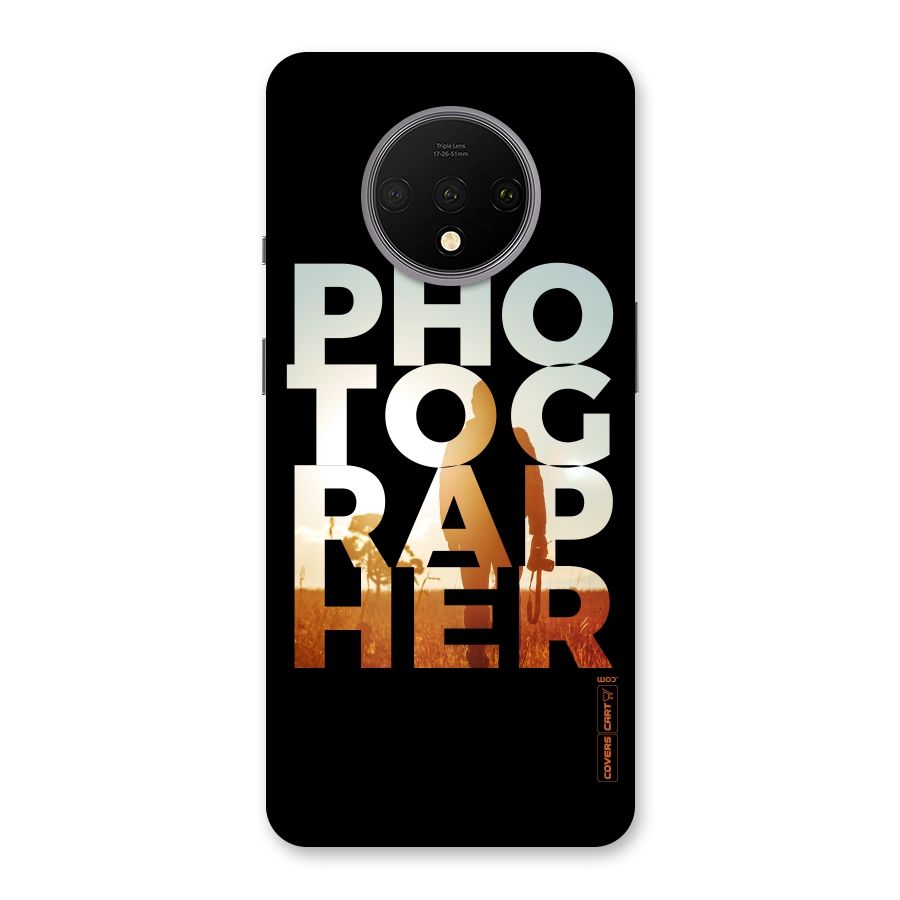 Photographer Typography Back Case for OnePlus 7T