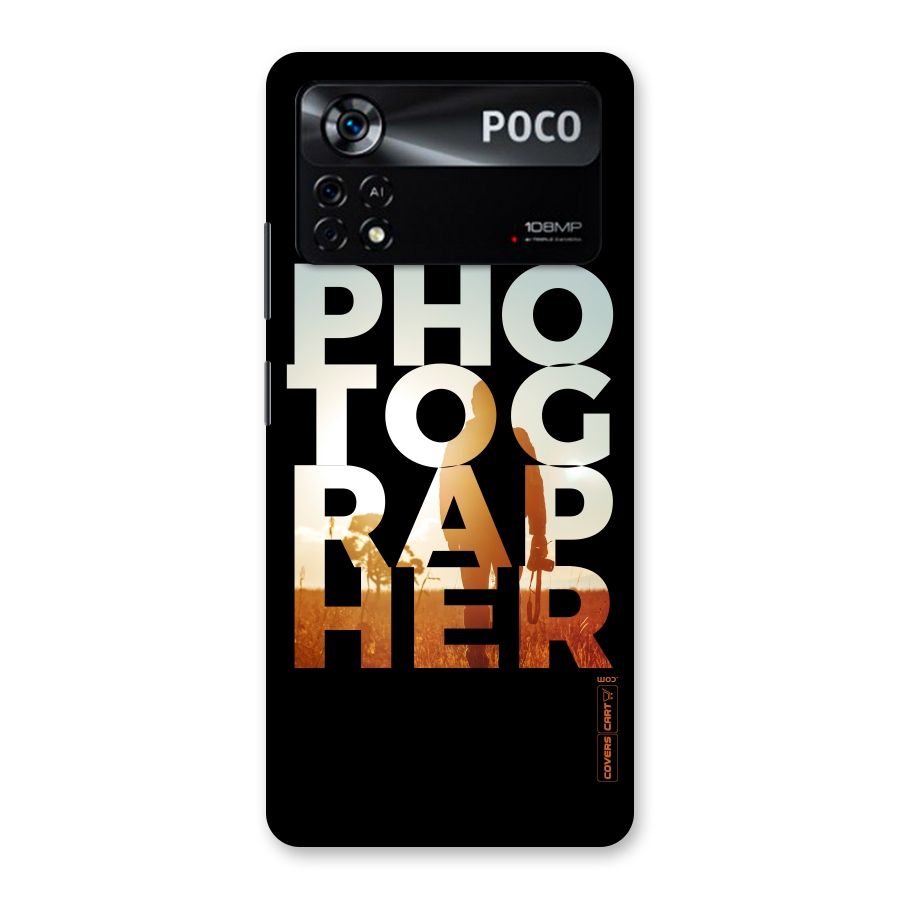 Photographer Typography Back Case for Poco X4 Pro 5G
