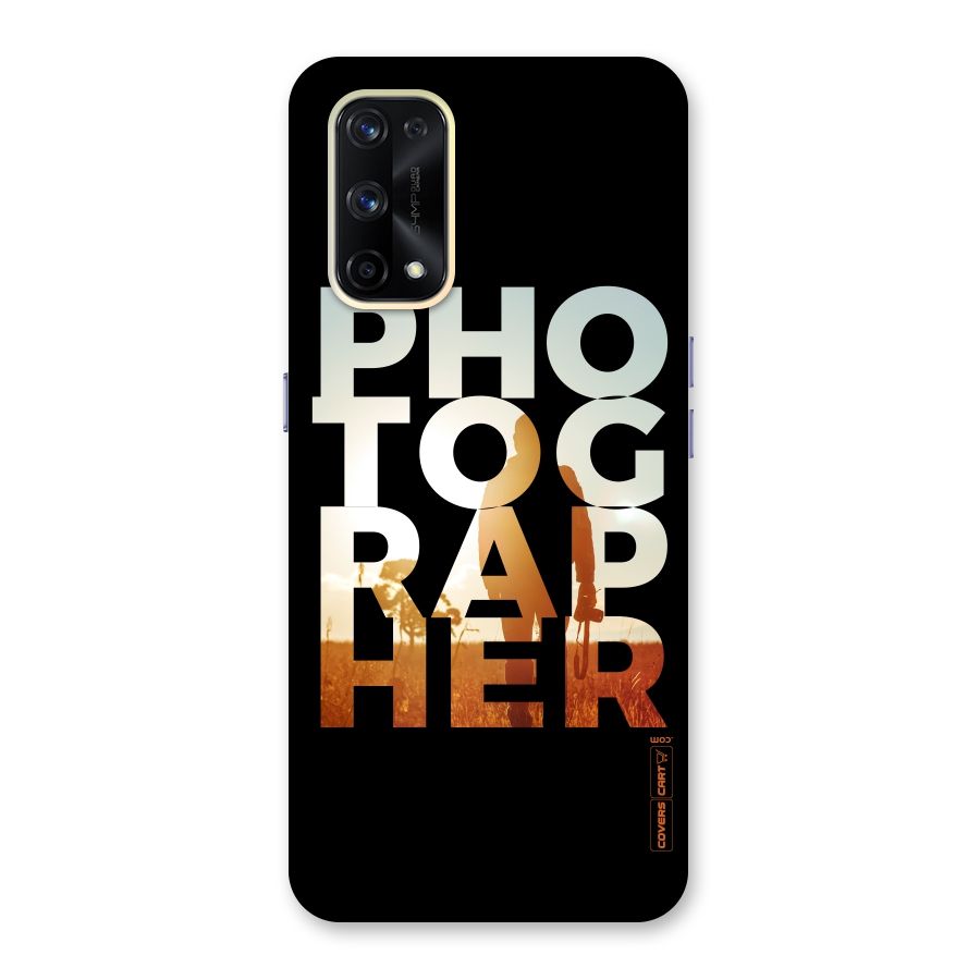 Photographer Typography Glass Back Case for Realme X7 Pro