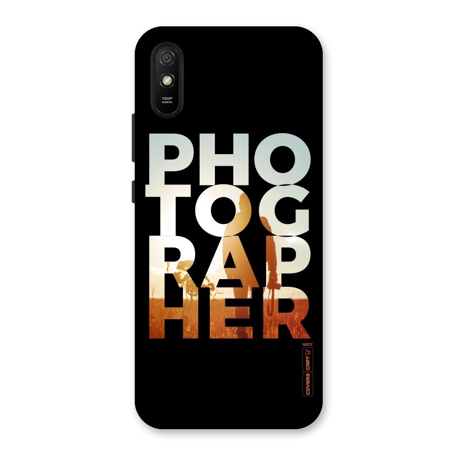 Photographer Typography Back Case for Redmi 9A