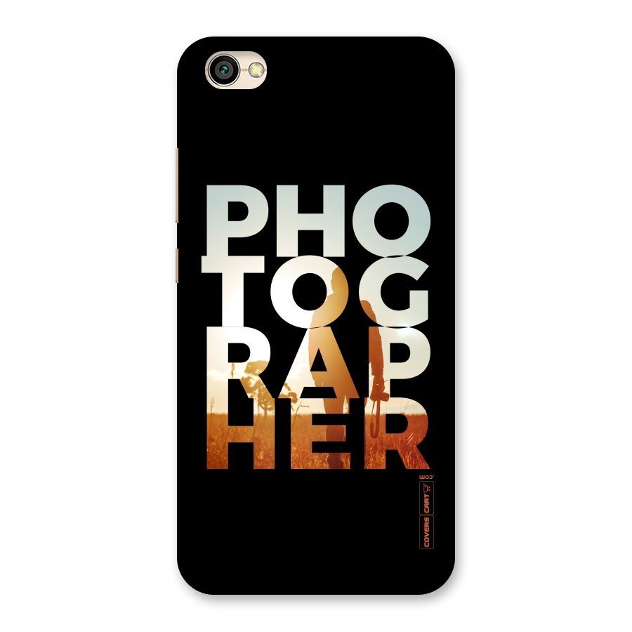 Photographer Typography Back Case for Redmi Y1 Lite