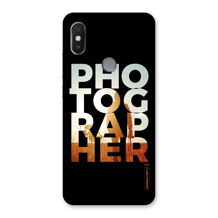 Photographer Typography Back Case for Redmi Y2