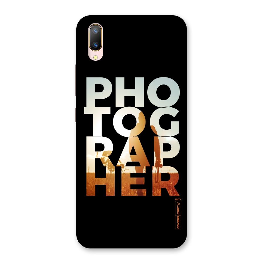 Photographer Typography Back Case for Vivo V11 Pro