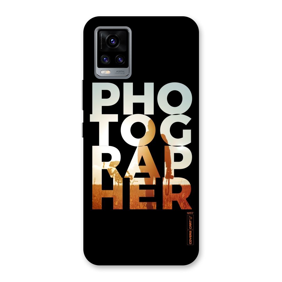 Photographer Typography Back Case for Vivo V20