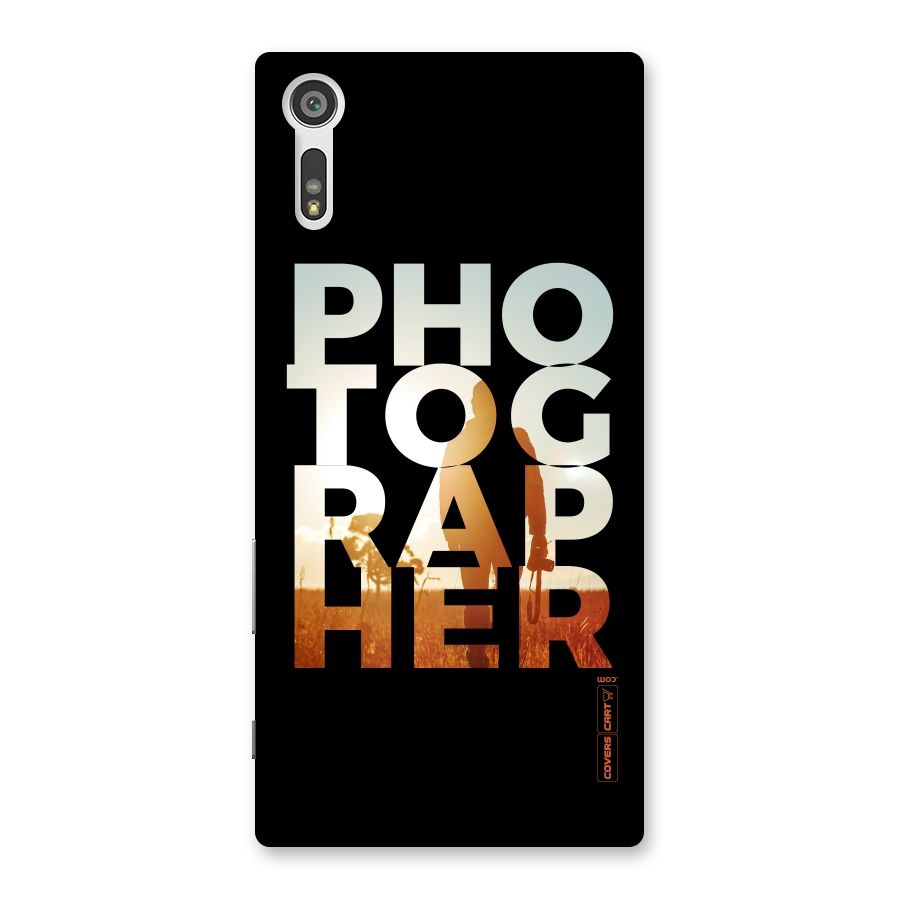 Photographer Typography Back Case for Xperia XZ