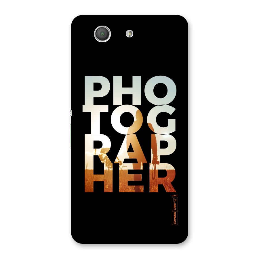 Photographer Typography Back Case for Xperia Z3 Compact