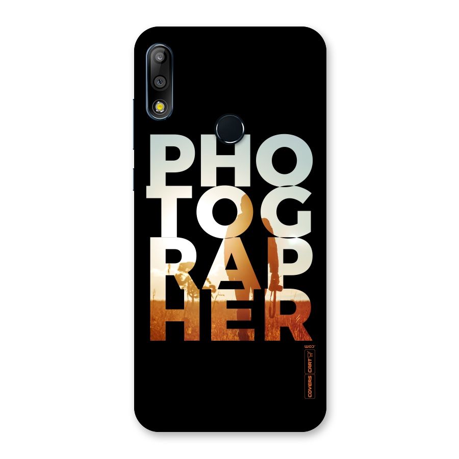 Photographer Typography Back Case for Zenfone Max Pro M2