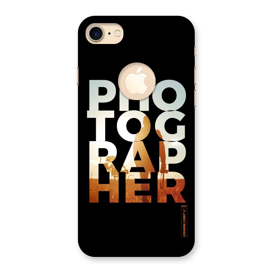 Photographer Typography Back Case for iPhone 7 Logo Cut