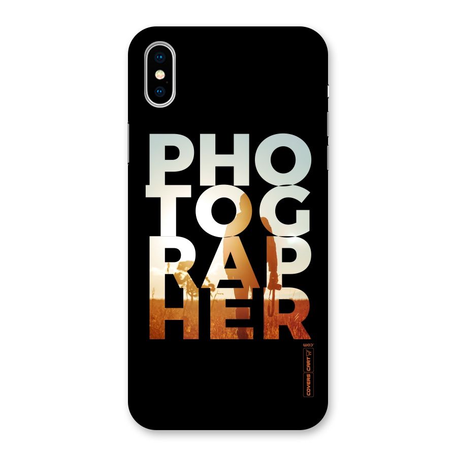 Photographer Typography Back Case for iPhone XS