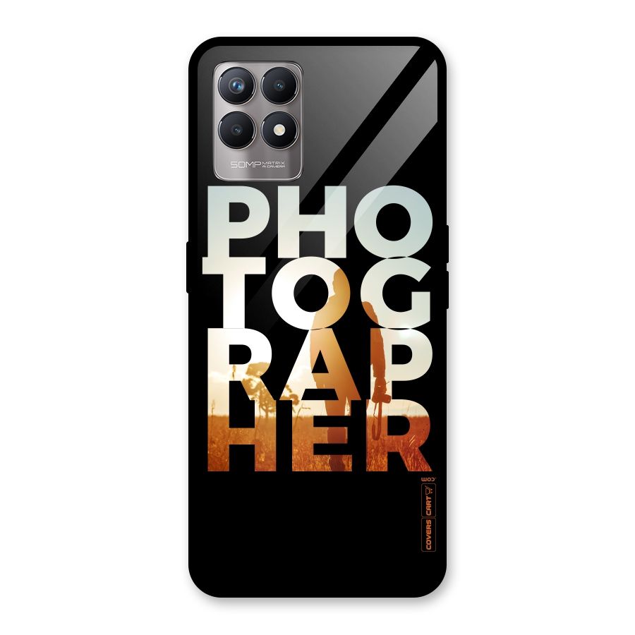 Photographer Typography Glass Back Case for Realme Narzo 50