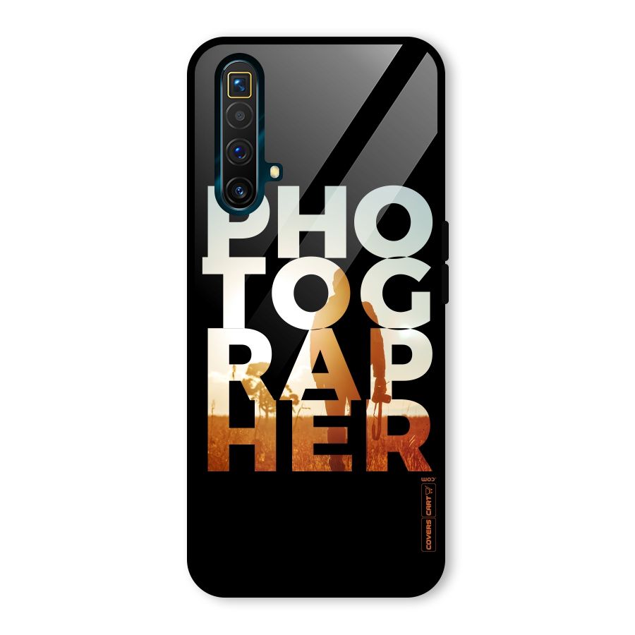 Photographer Typography Glass Back Case for Realme X3 SuperZoom