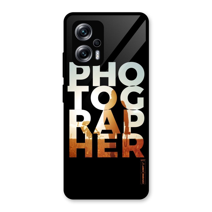 Photographer Typography Glass Back Case for Redmi K50i