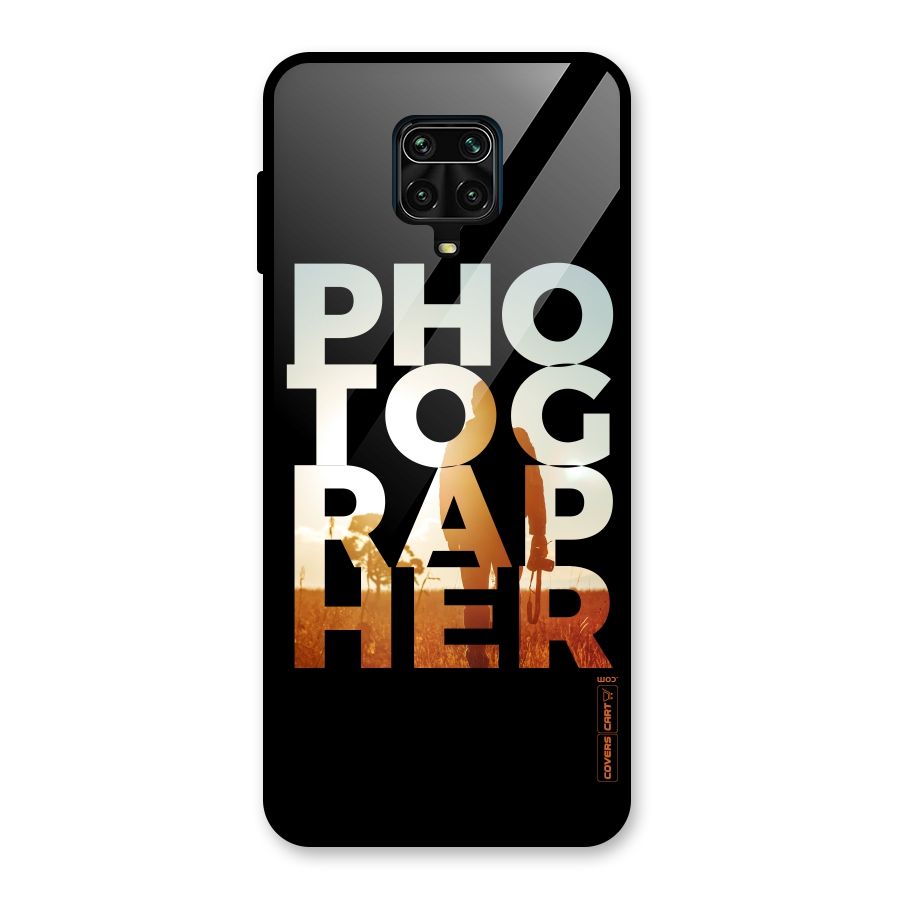 Photographer Typography Glass Back Case for Redmi Note 10 Lite