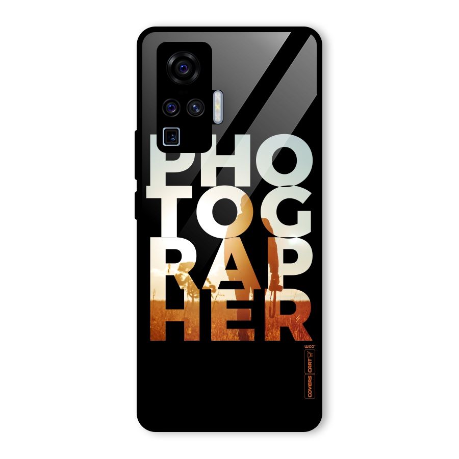 Photographer Typography Glass Back Case for Vivo X50 Pro