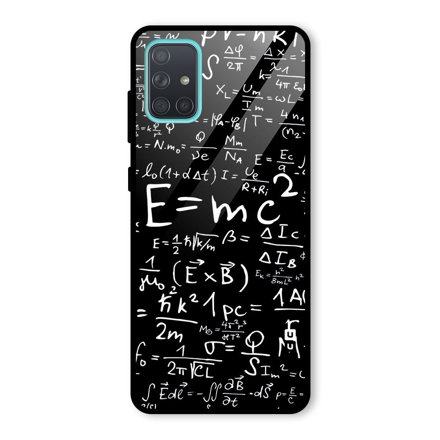 Physics Equation Glass Back Case for Galaxy A71