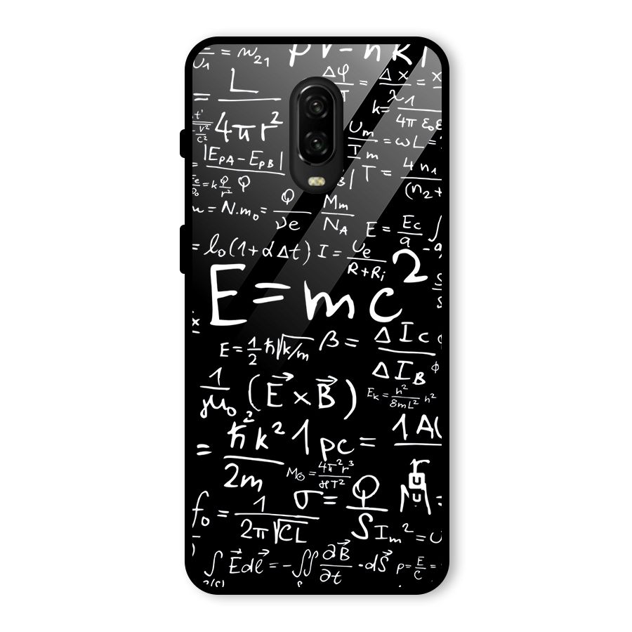 Physics Equation Glass Back Case for OnePlus 6T
