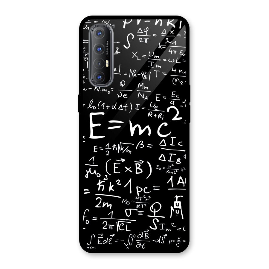 Physics Equation Glass Back Case for Oppo Reno3 Pro