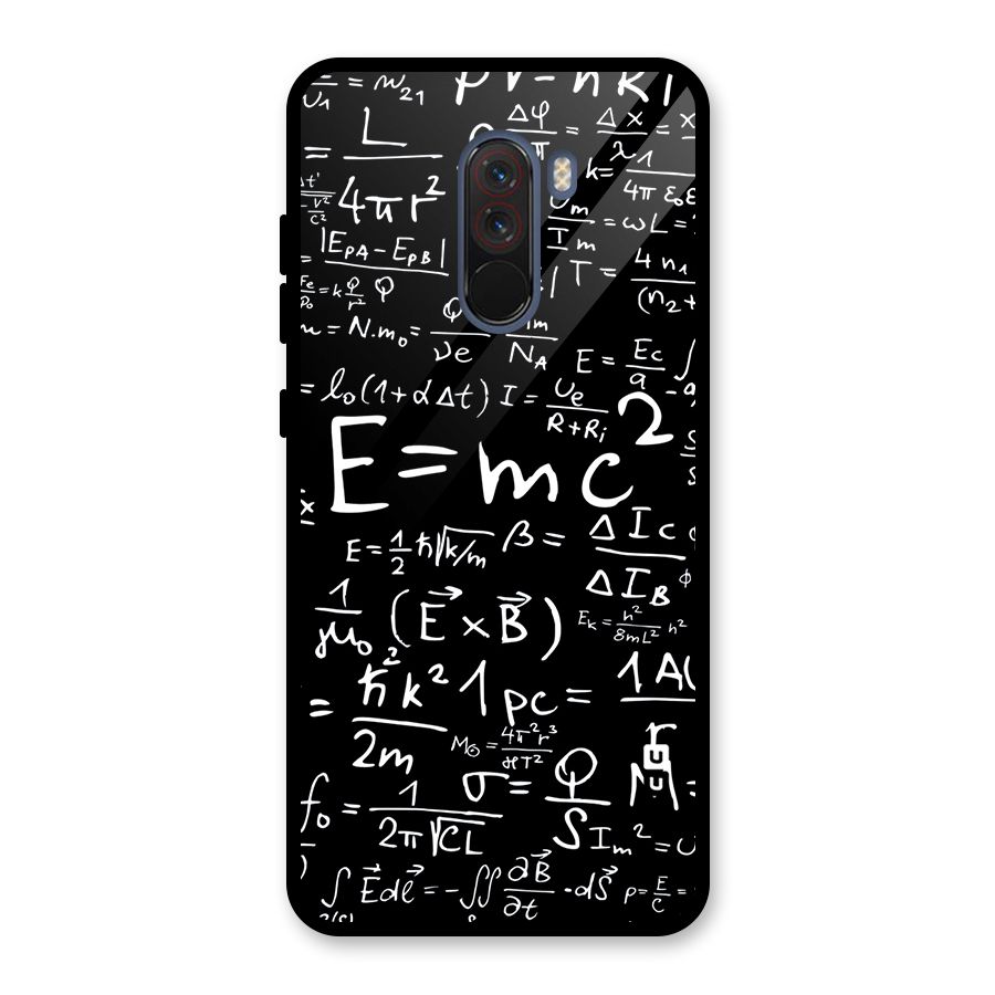 Physics Equation Glass Back Case for Poco F1