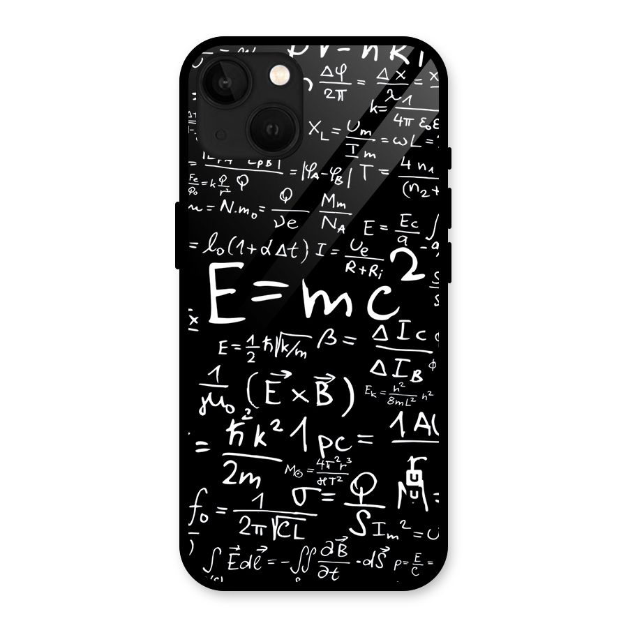Physics Equation Glass Back Case for iPhone 13