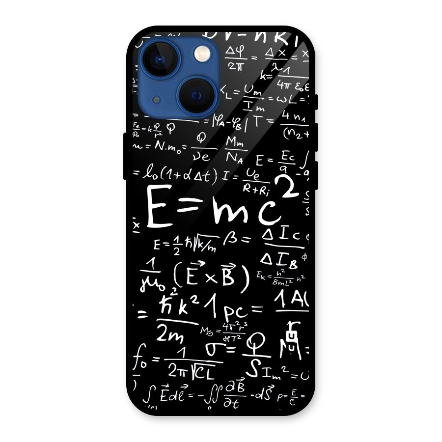 Physics Equation Glass Back Case for iPhone 13 Mini