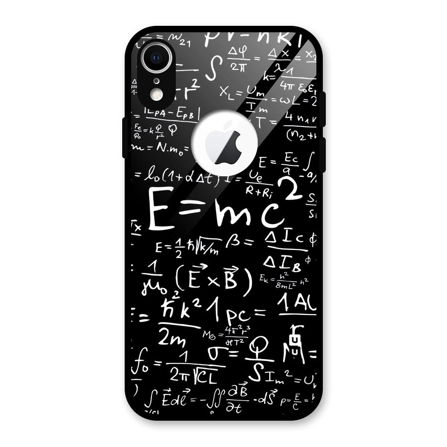Physics Equation Glass Back Case for iPhone XR Logo Cut