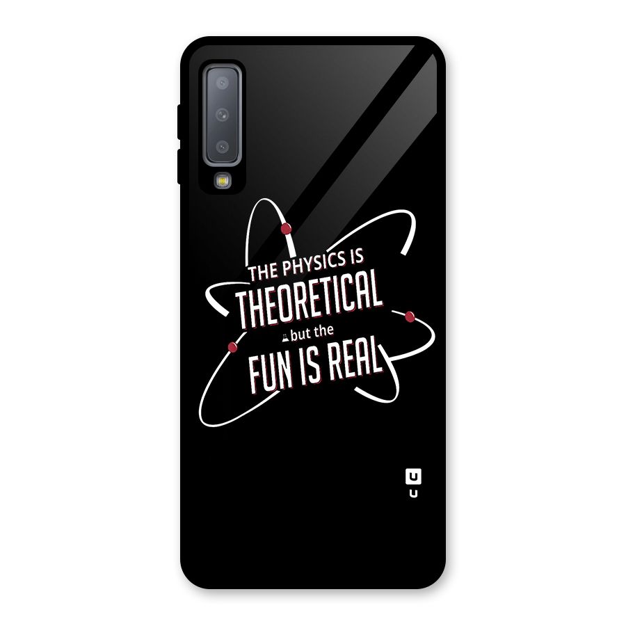 Physics Theoretical Fun Real Glass Back Case for Galaxy A7 (2018)
