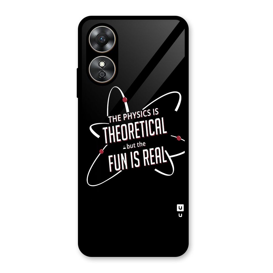 Physics Theoretical Fun Real Glass Back Case for Oppo A17