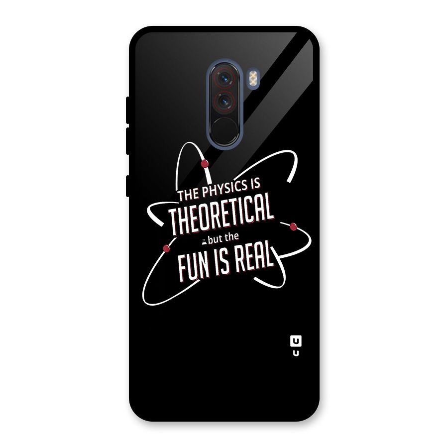 Physics Theoretical Fun Real Glass Back Case for Poco F1