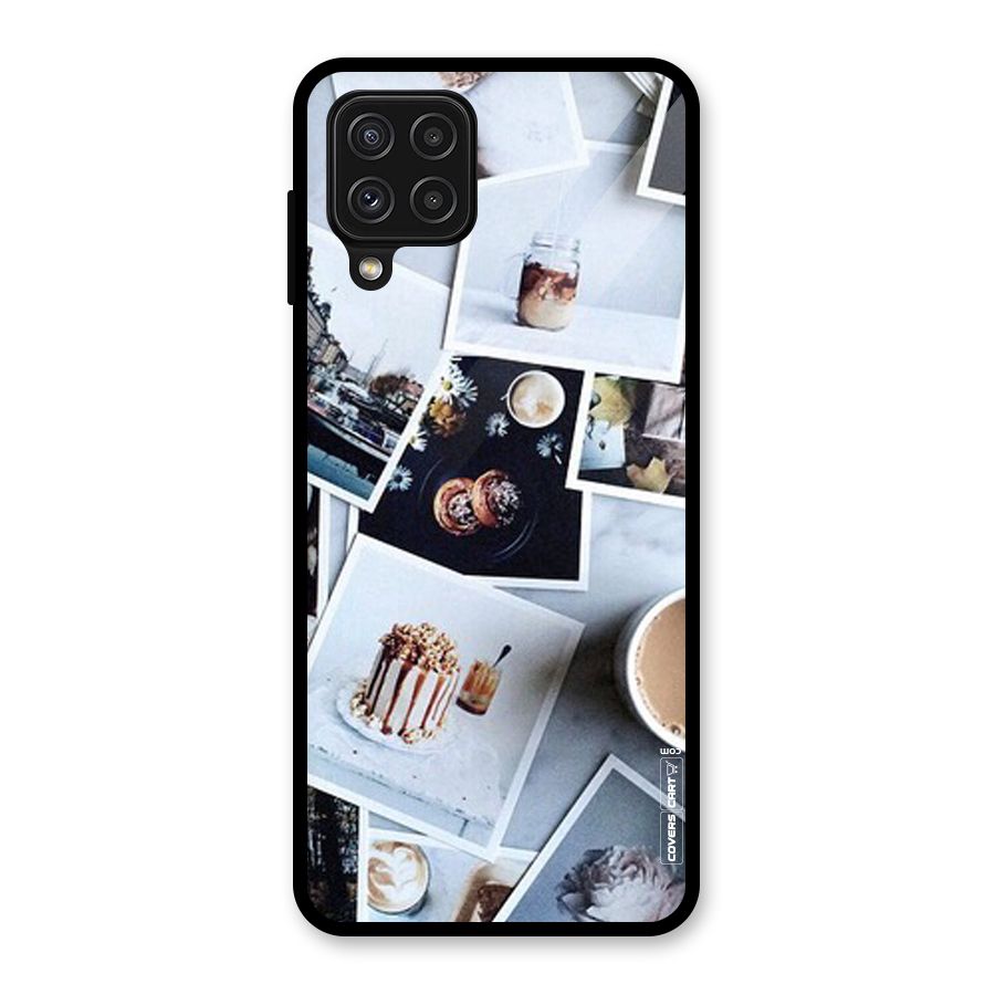 Pictures Coffee Glass Back Case for Galaxy A22 4G