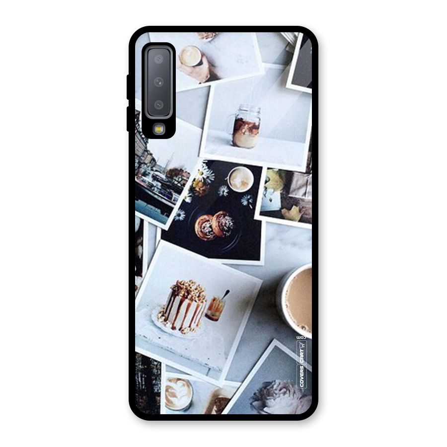 Pictures Coffee Glass Back Case for Galaxy A7 (2018)