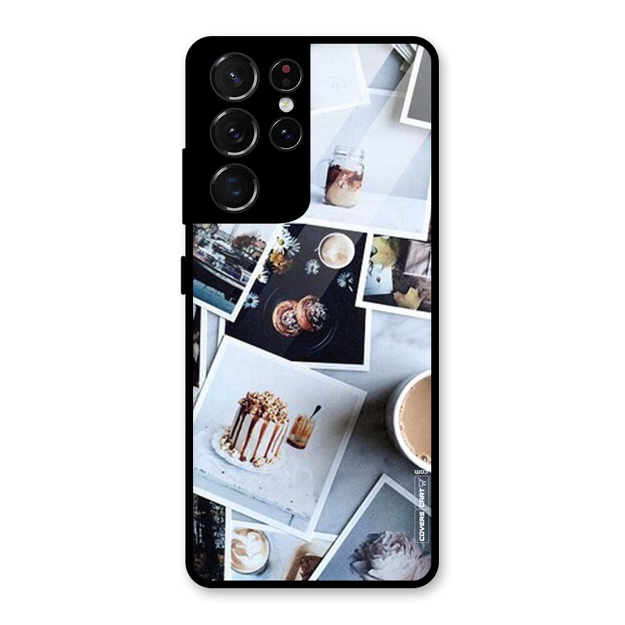 Pictures Coffee Glass Back Case for Galaxy S21 Ultra 5G