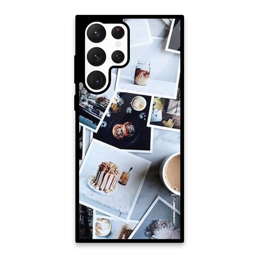 Pictures Coffee Glass Back Case for Galaxy S22 Ultra 5G